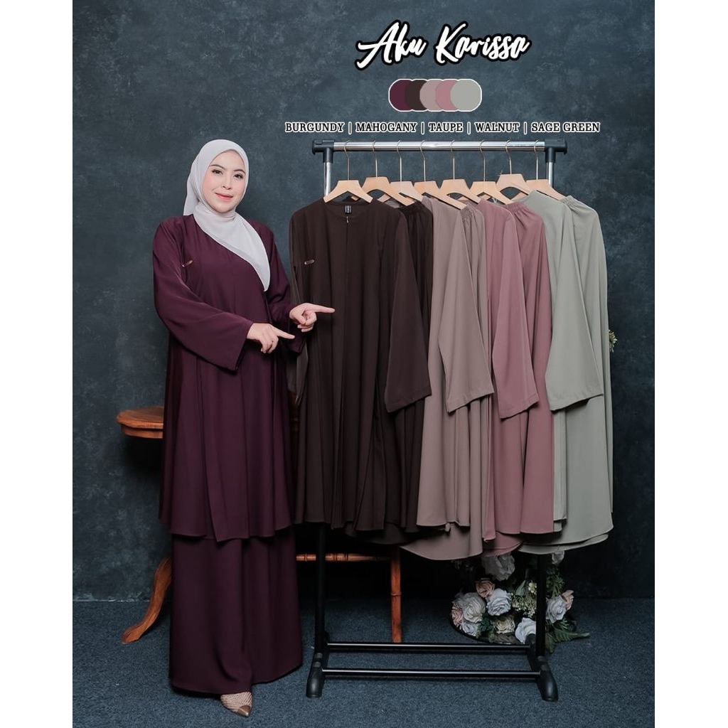 MAUREEN SET ROK BYA AKU KARISSA // GAMIS SET ROK POLOS // GAMIA AKU KARISSA // ANZALA DRESS BY AKU K