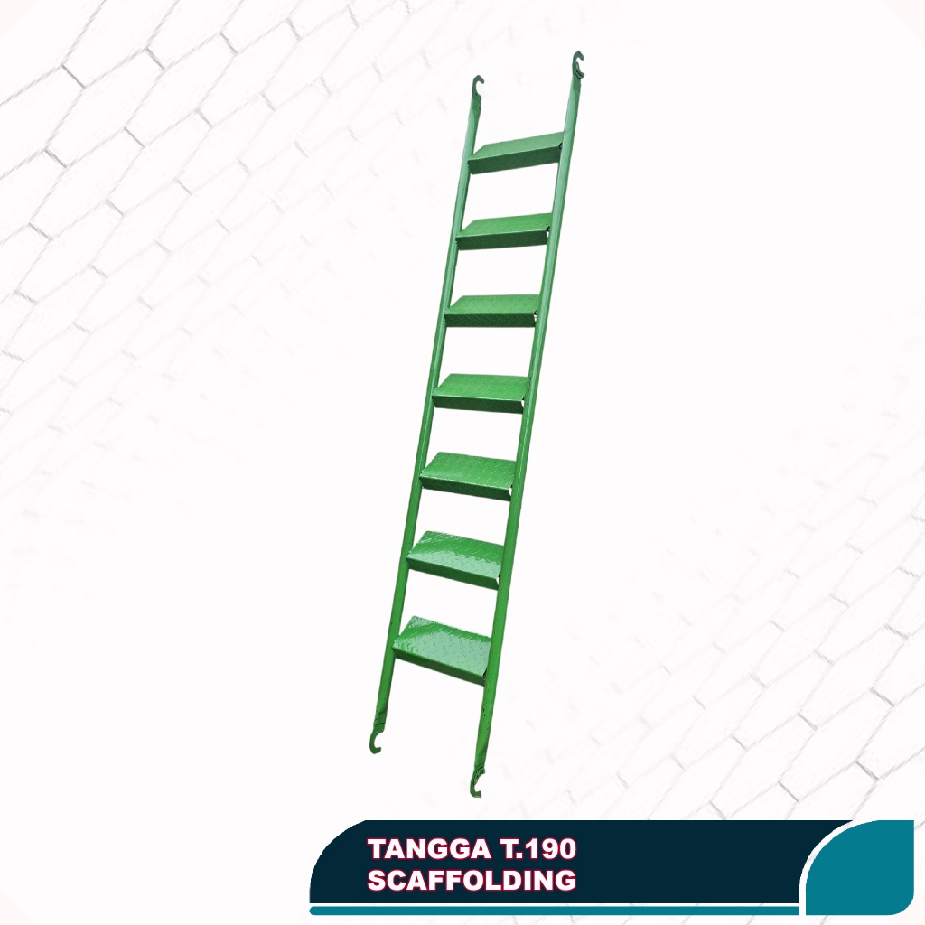 TANGGA SCAFFOLDING STEGER  STAIR UNTUK MAINFRAME 190 MATERIAL PIPA BESI HITAM