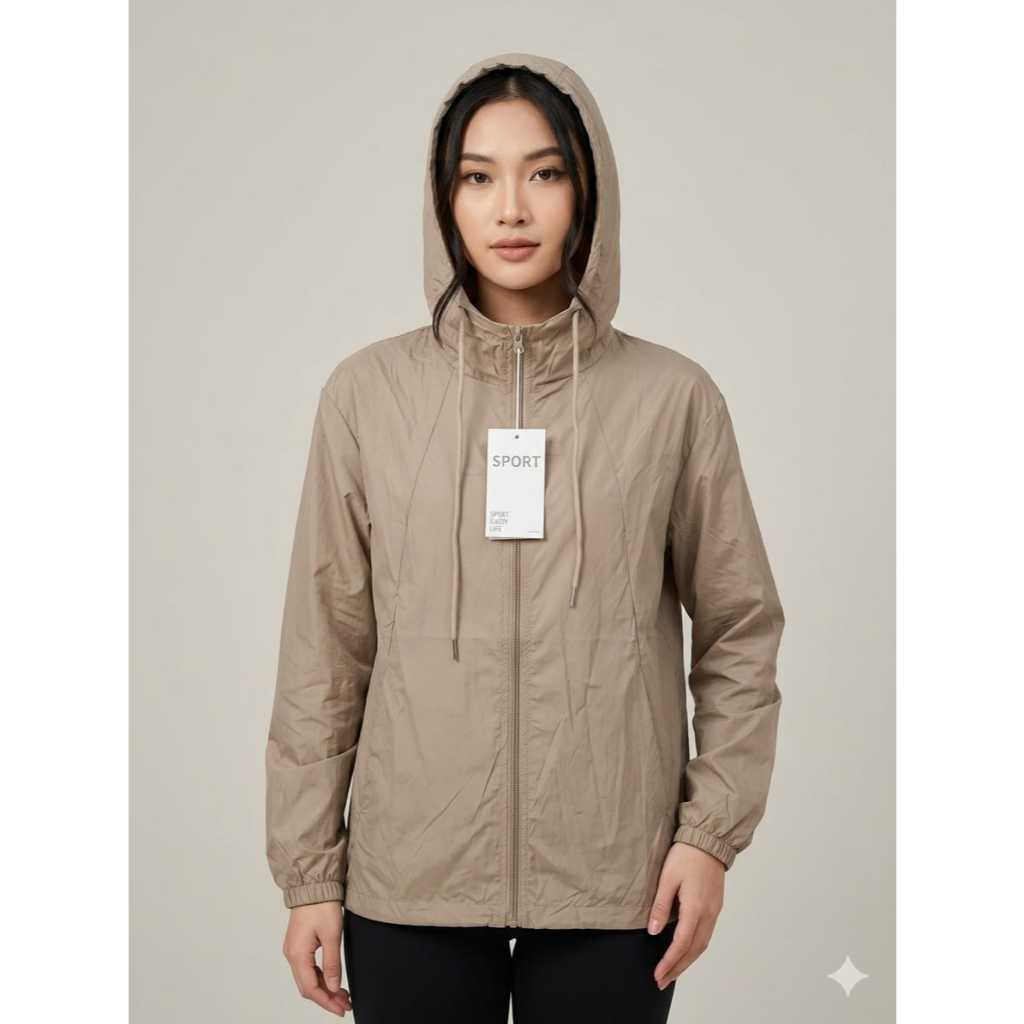 Jaket Olahraga Parasut Pria Breathable