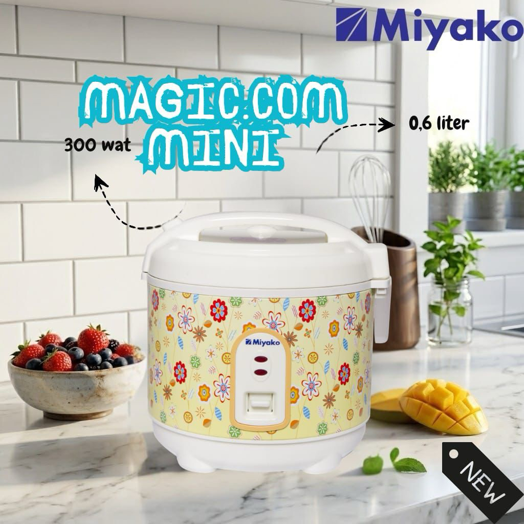 Rice Cooker Mini Miyako MCM-609 0.6 Liter dengan Fungsi 3 in 1
