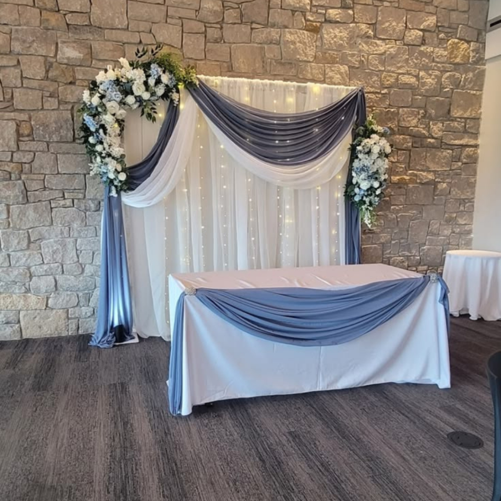 Paket Dekorasi Lamaran Ulang Tahun Minimalis Backdrop Taplak Meja Sarung Kursi
