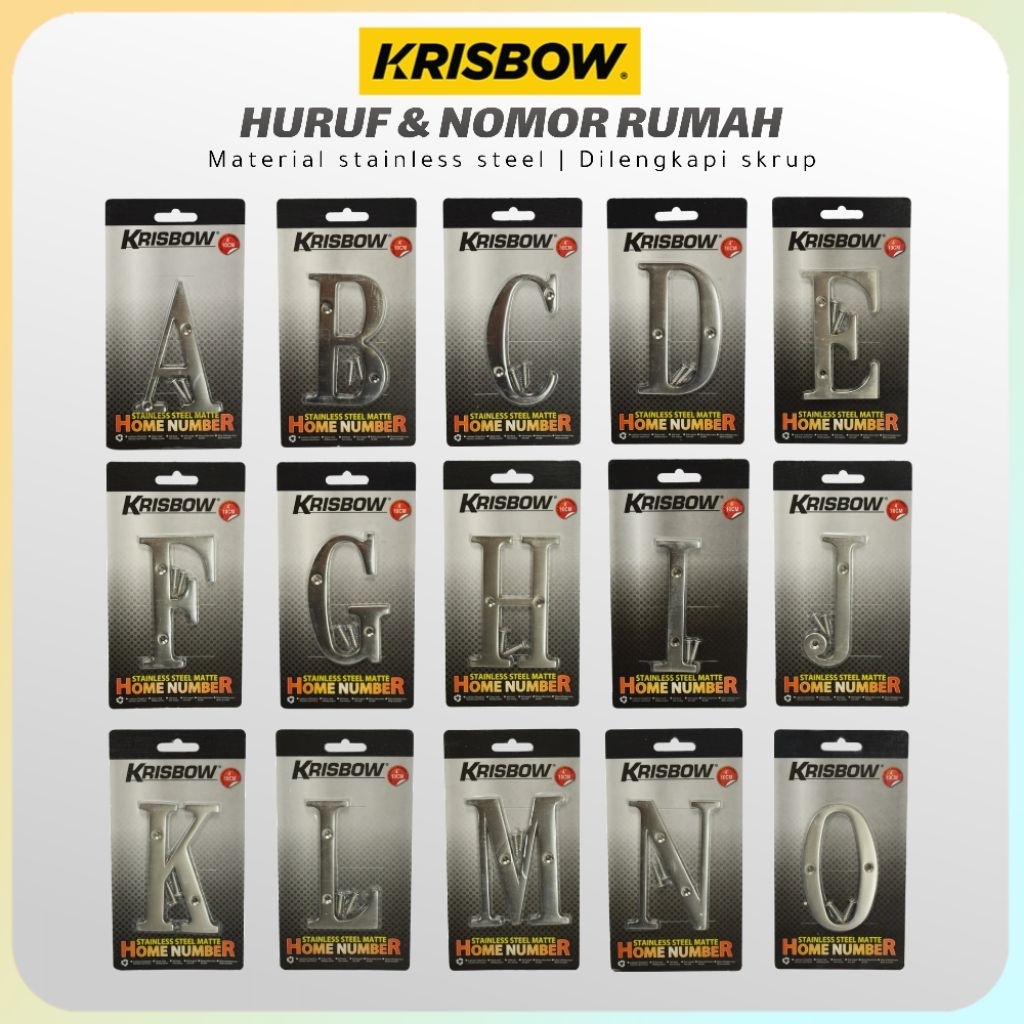 Krisbow Nomor Rumah Angka | Nomor Rumah Cluster Stainless Angka | Nomer Rumah Minimalis