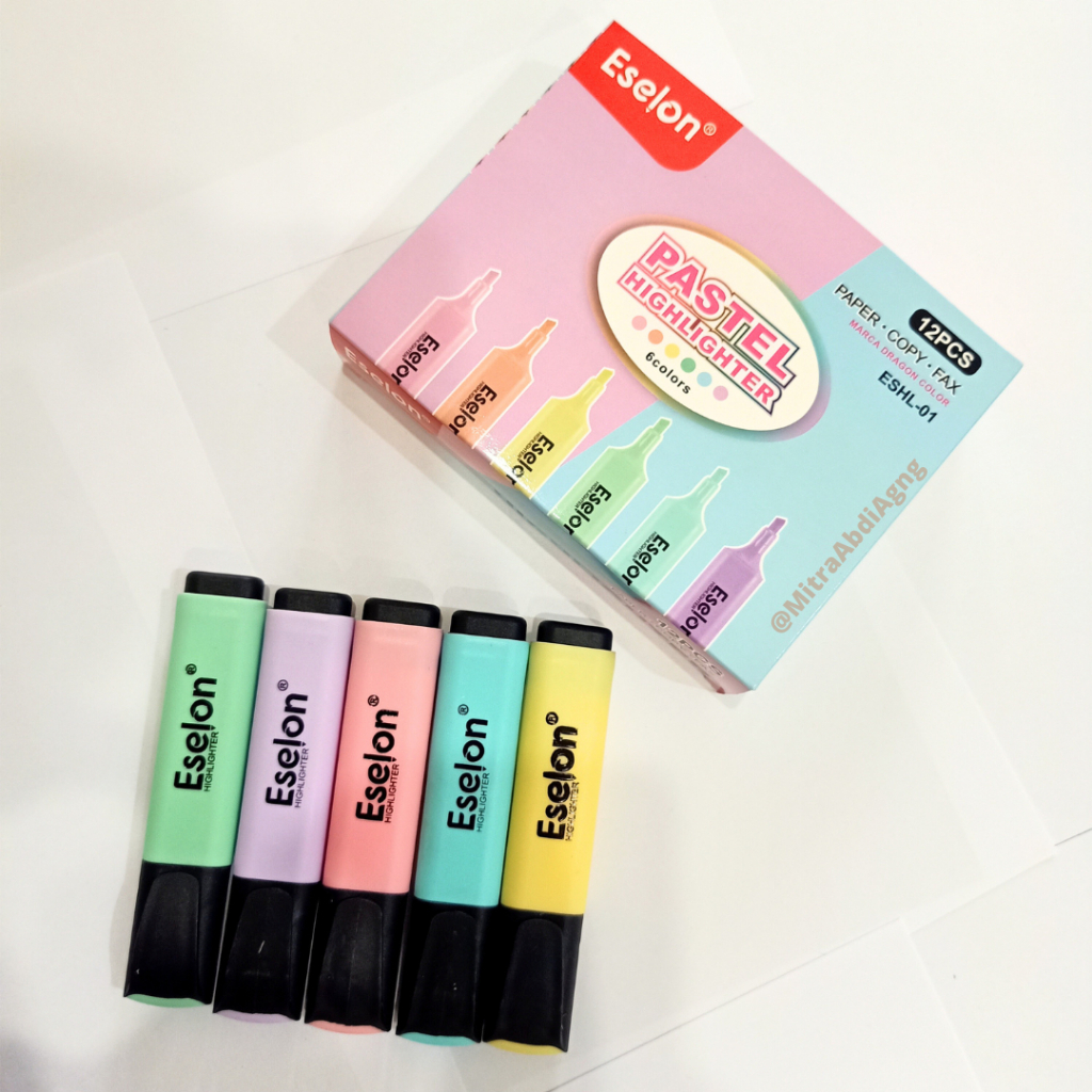 Eselon Stabilo Highlighter Warna Pastel
