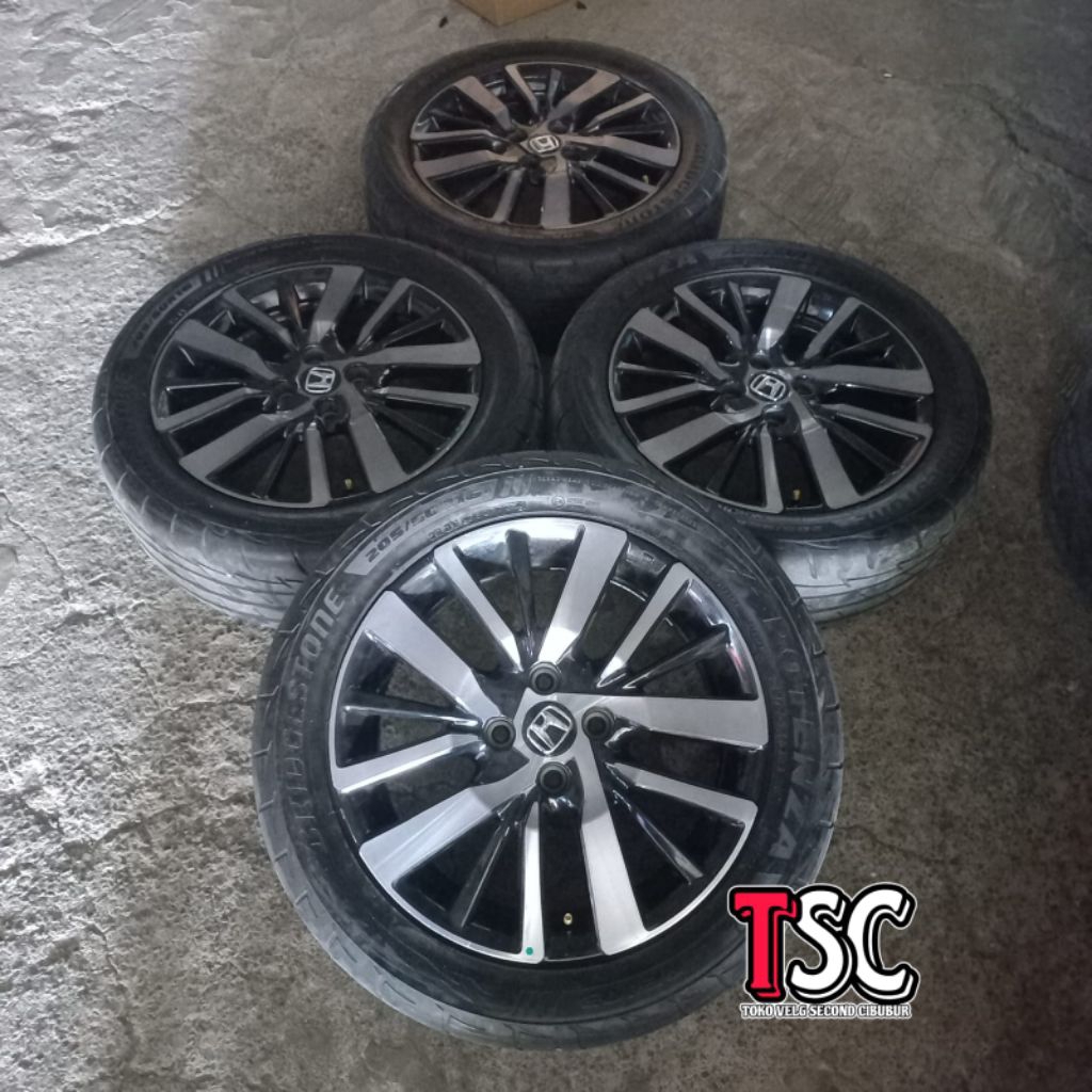 VELG ORIGINAL COPOTAN CITY RS R16 SEPAKET BAN BRIDGESTONE POTENZA 2024 KONDISI SECOND SIAP PAKAI AMA