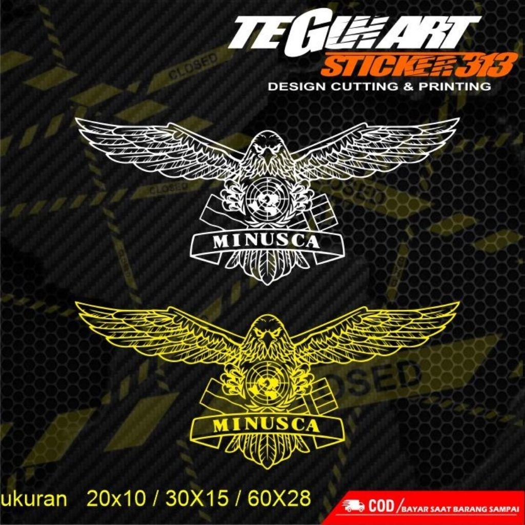STICKER CUTTING LETTING MINUSCA