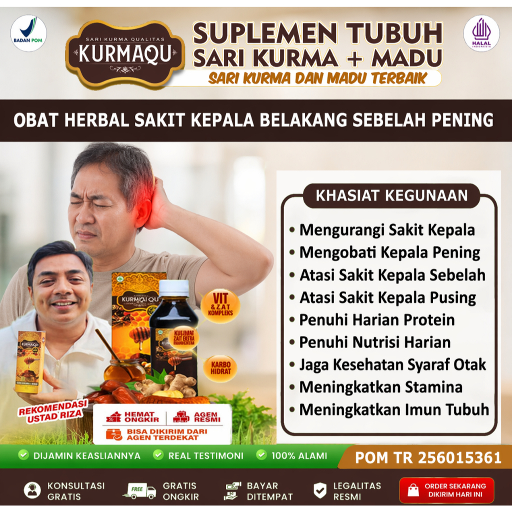 Obat Herbal Sakit Kepala Belakang , Sakit Kepala Pening , Sakit Kepala Sebelah | KURMAQU