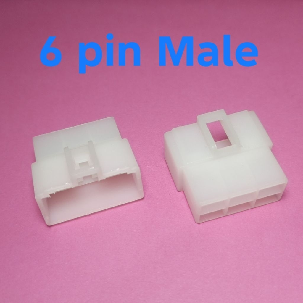 Grosir 100 pcs - Soket 6 pin Besar Male Kosongan