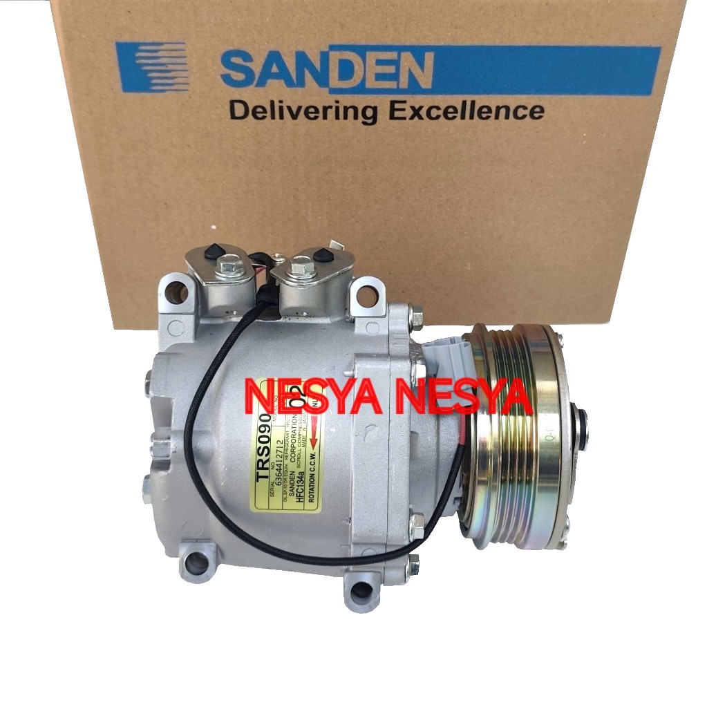 Compressor Compresor Kompressor Kompresor AC Merek SANDEN Koneksi Pipa Selang R-134a R134a R134 untu