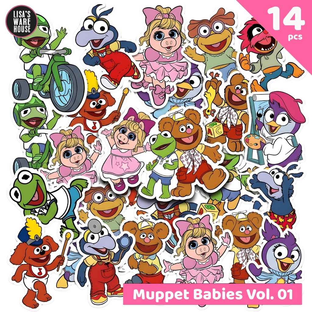 14 PCS Sticker Muppet Babies Volume 01