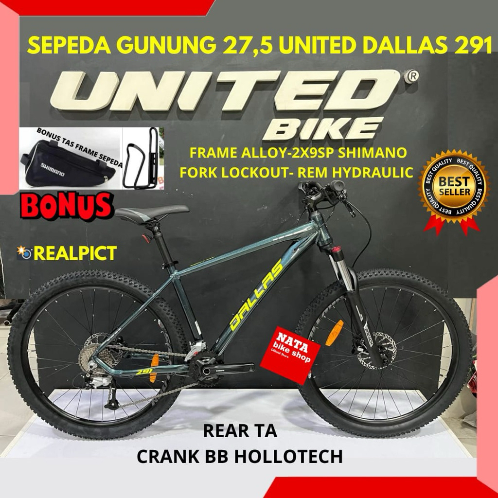 Sepeda Gunung MTB United Dallas 291 Frame Alloy New