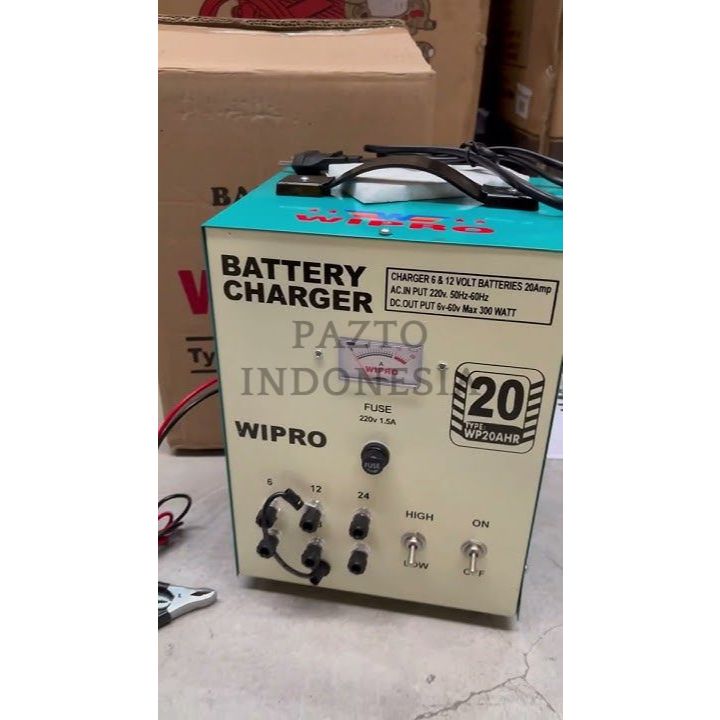 WIPRO Charger Aki Mobil Motor 100 A Battery Charger WP 100 AHR Cas Aki WP100AHR