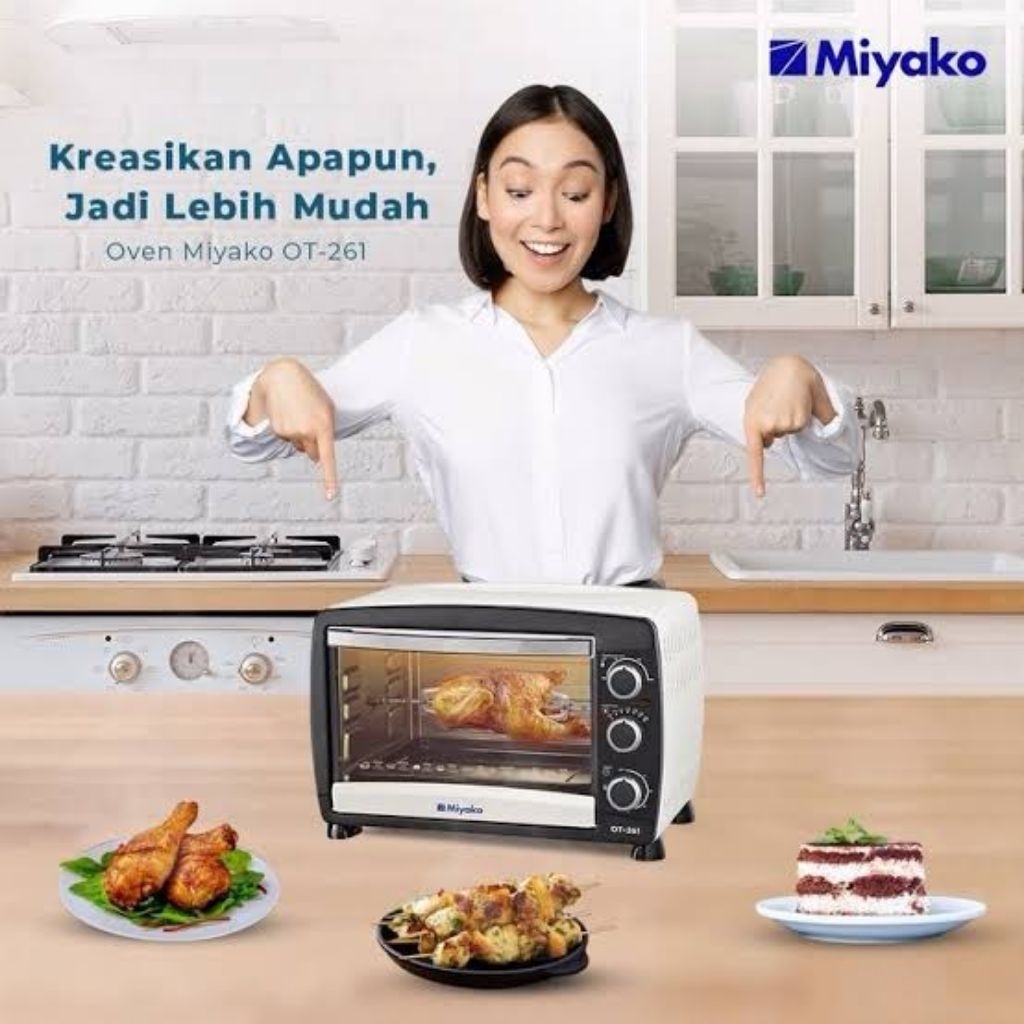 OVEN TOASTER ELEKTRIK LISTRIK ELECTRIC MIYAKO OT 261 OT261 26 LITER 26L ALAT MASAK SERBAGUNA PEMANGG