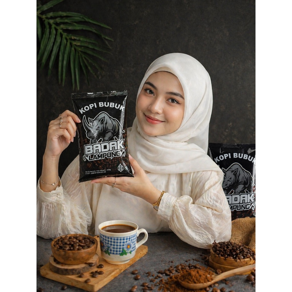 1 Pcs Kopi Bubuk Badak Lampung Original 200gr