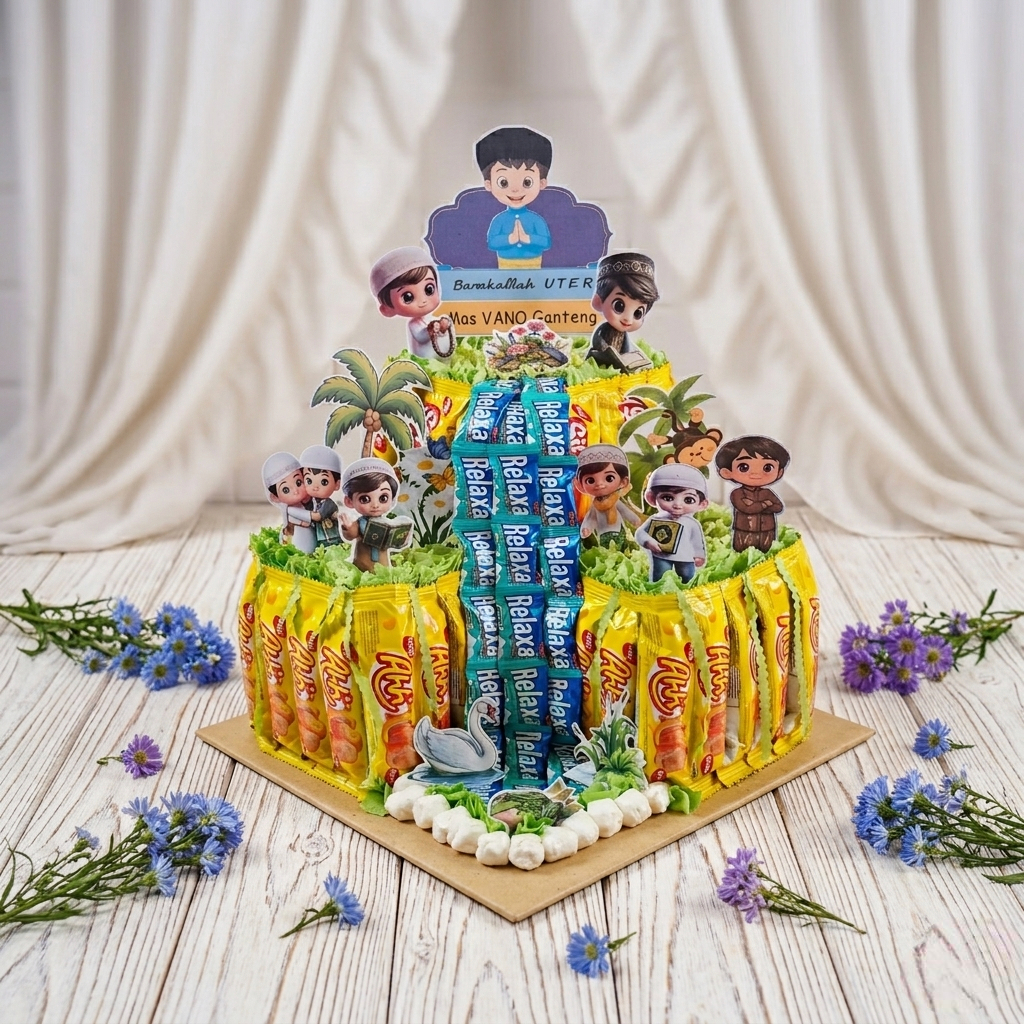 [ KHUSUS UANG TARIK ] Snack Tart/ Snack Cake / Kue Ulang Tahun / Snack Tower / Buket Snack Ulang Tah