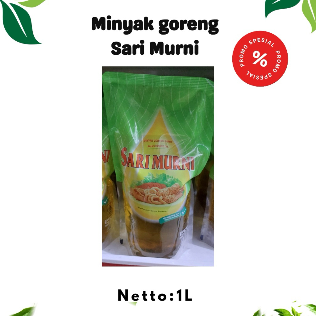 Minyak goreng Sari murni 1 L ,Minyak goreng memasak menu apapaun, kaya akan vitamin