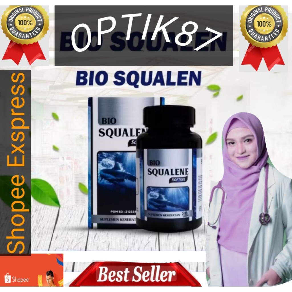 Bio Squalene Vitamin Minyak Hati Ikan Hiu (Squalane/Squalen) Original