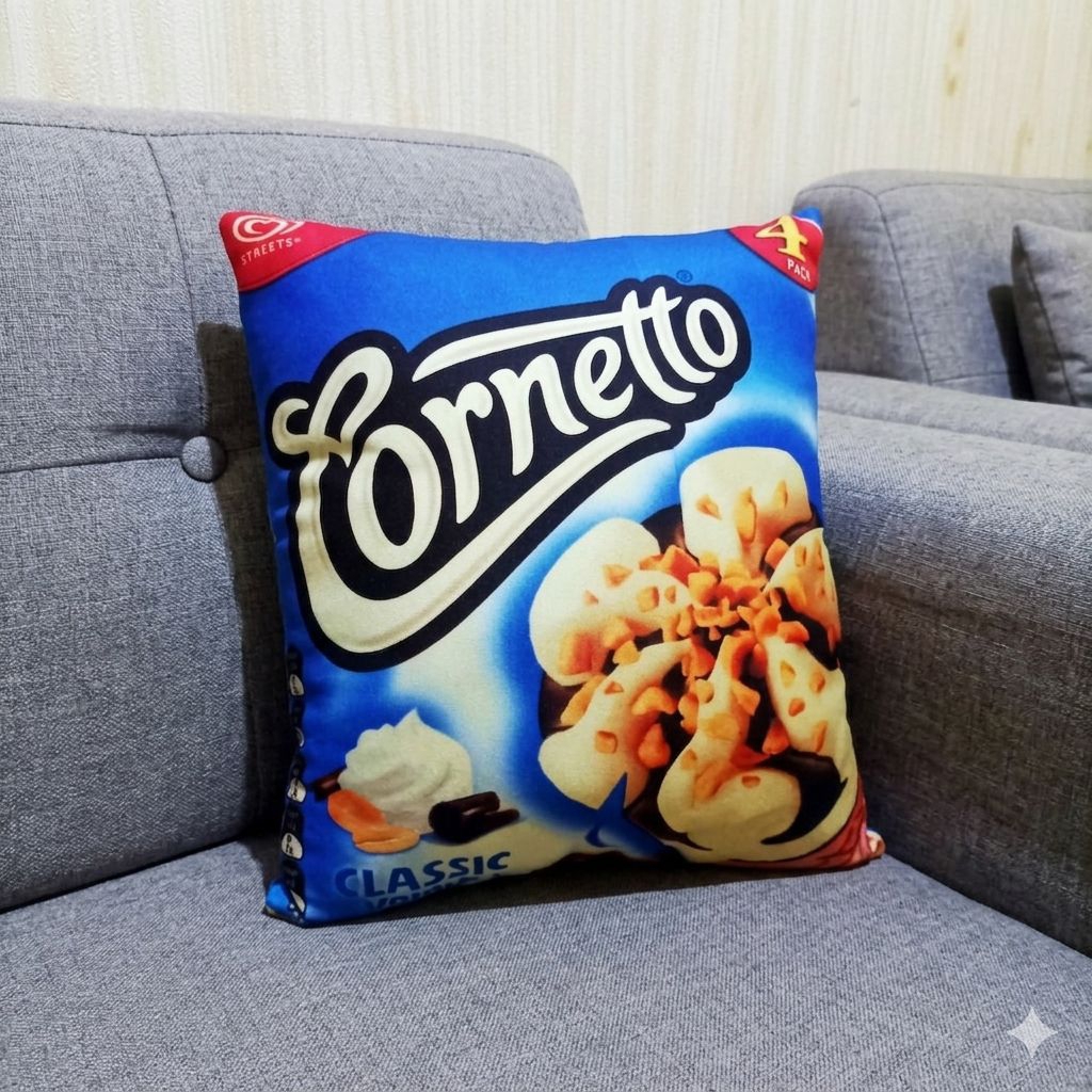 Bantal Snack Taro Oreo Chitato Indomie Karakter makanan Bantal sofa 35x30cm
