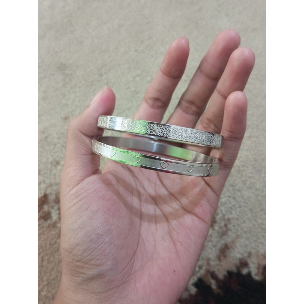 Gelang Bangle Titanium Asli | All Size