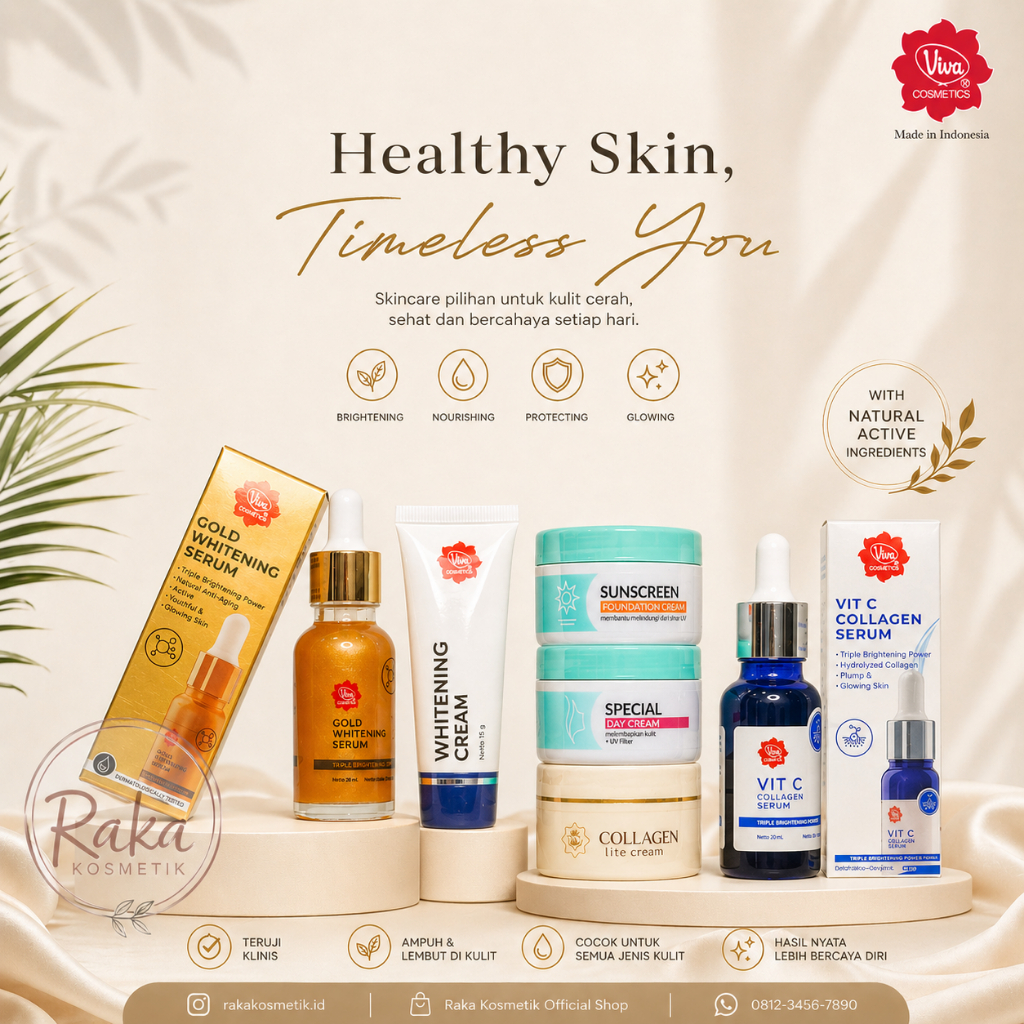 Raka - VIVA Paket Anti Flek Noda Hitam | Paket Flek Glowing Serum Viva | Perawatan Skincare ORIGINAL