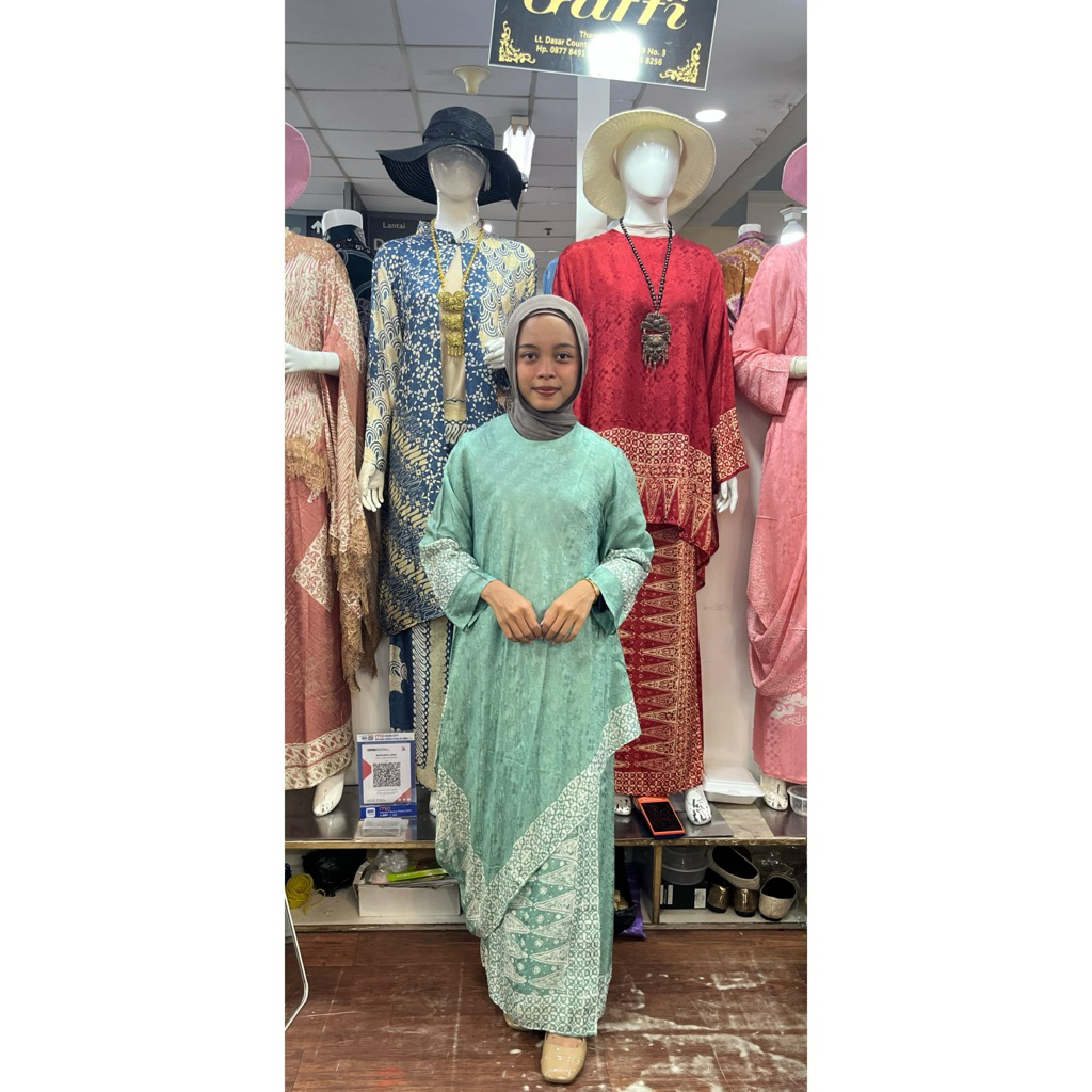SETELAN WANITA BATIK WAJIK BAHAN VISCOSE PREMIUM JAHITAN EXCLUSIVE BATIK GAFFI THAMRIN CITY JAKARTA 
