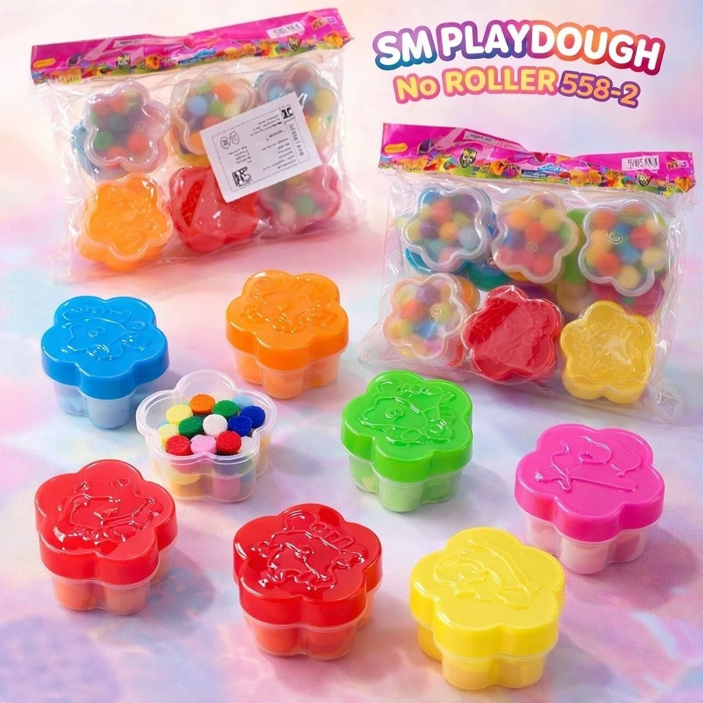 6pcs Mainan Malam/lilin/was/plastisin + cetakan
