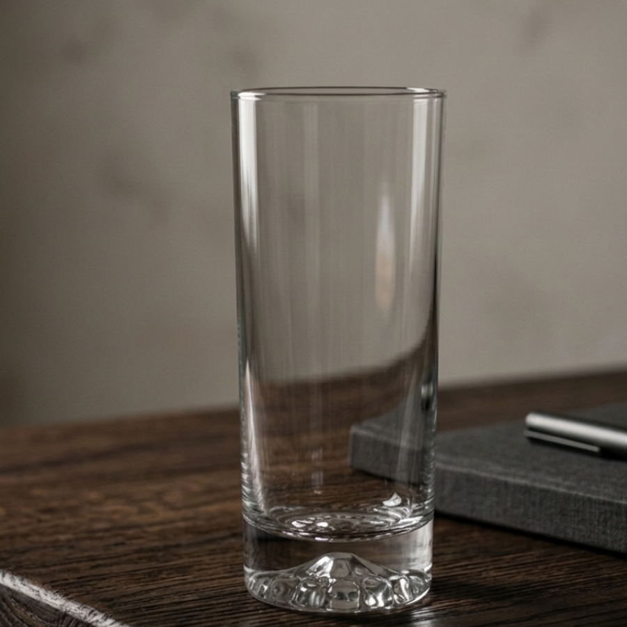 Gelas Minum Kaca 290ml Desain Gunung - Aesthetic Fuji Glass Premium Slim Highball