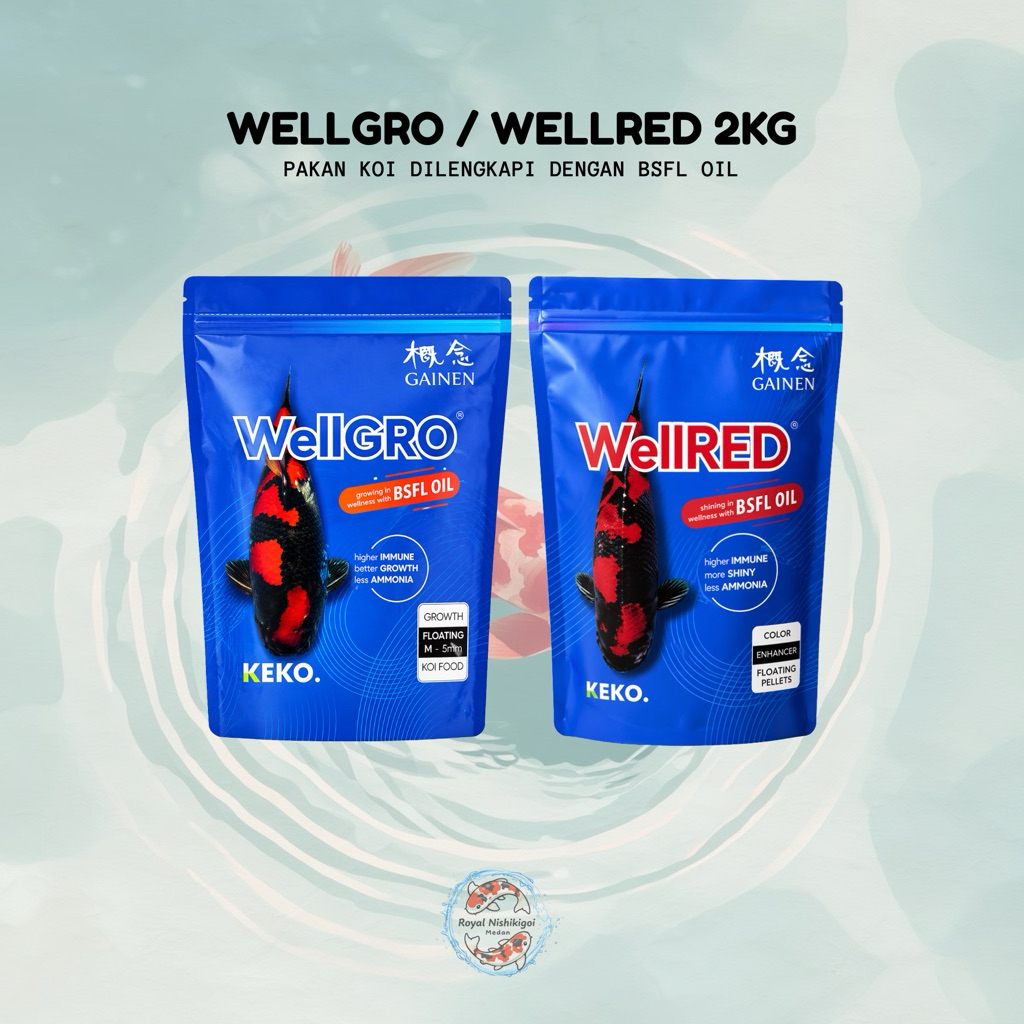 Wellgro / Wellred Gainen By Keko Koi Pakan Ikan Koi 2 Kg
