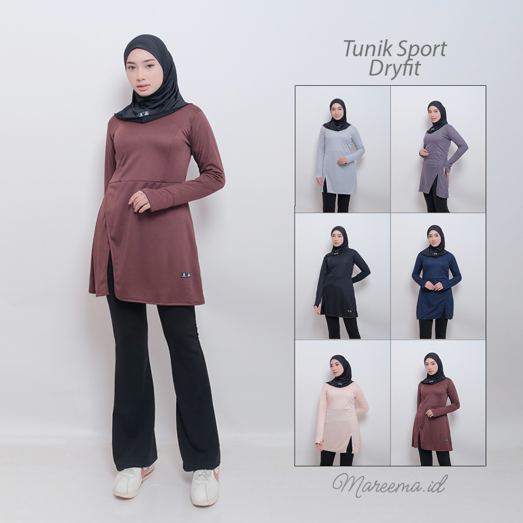 Atasan Tunik Baju Olahraga Wanita Muslimah Sporty Baju Olahraga Tunik Atasan Sport Wanita Muslimah H