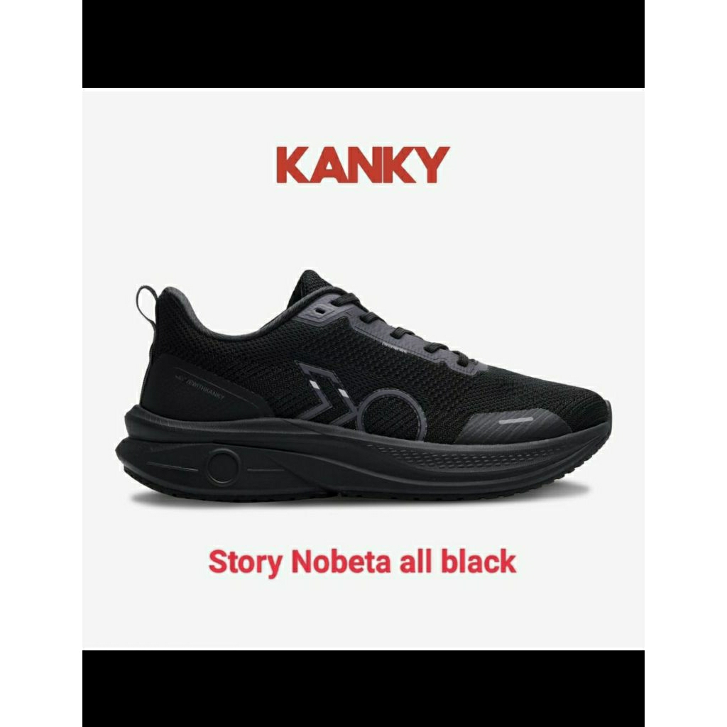 SEPATU KANKY STORY NOBETA FULL BLACK ORI 100%
