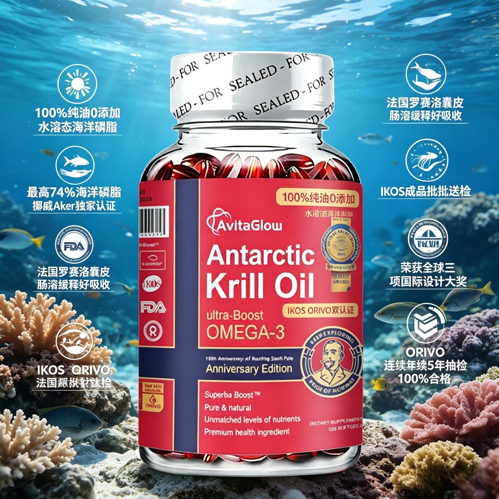 Antarctic Krill Oil 1000MG Omega-3 EPA/DHA Astaxanthin EPA, DHA