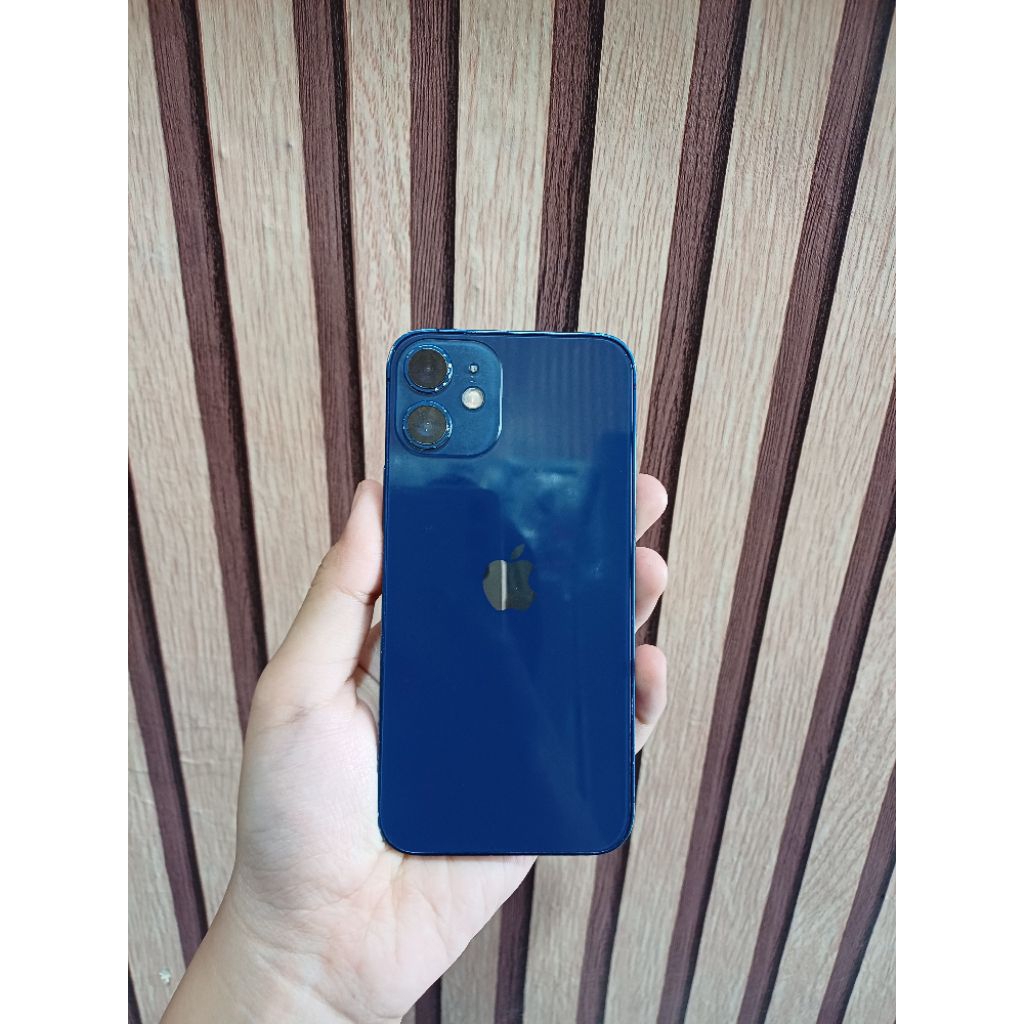 Apple iPhone 12 Mini Blue 128GB | NFC | PA/A ex iBox - BH 72% - Bezel Lecet wajar | Unit Only Ori Re