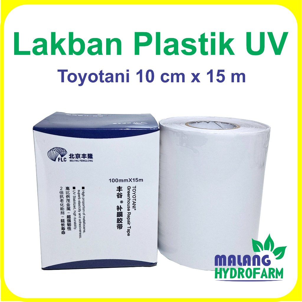 Lakban Plastik UV Toyotani 10 cm x 15 m selotip bening menambal sobekan atap greenhouse tanaman sayu