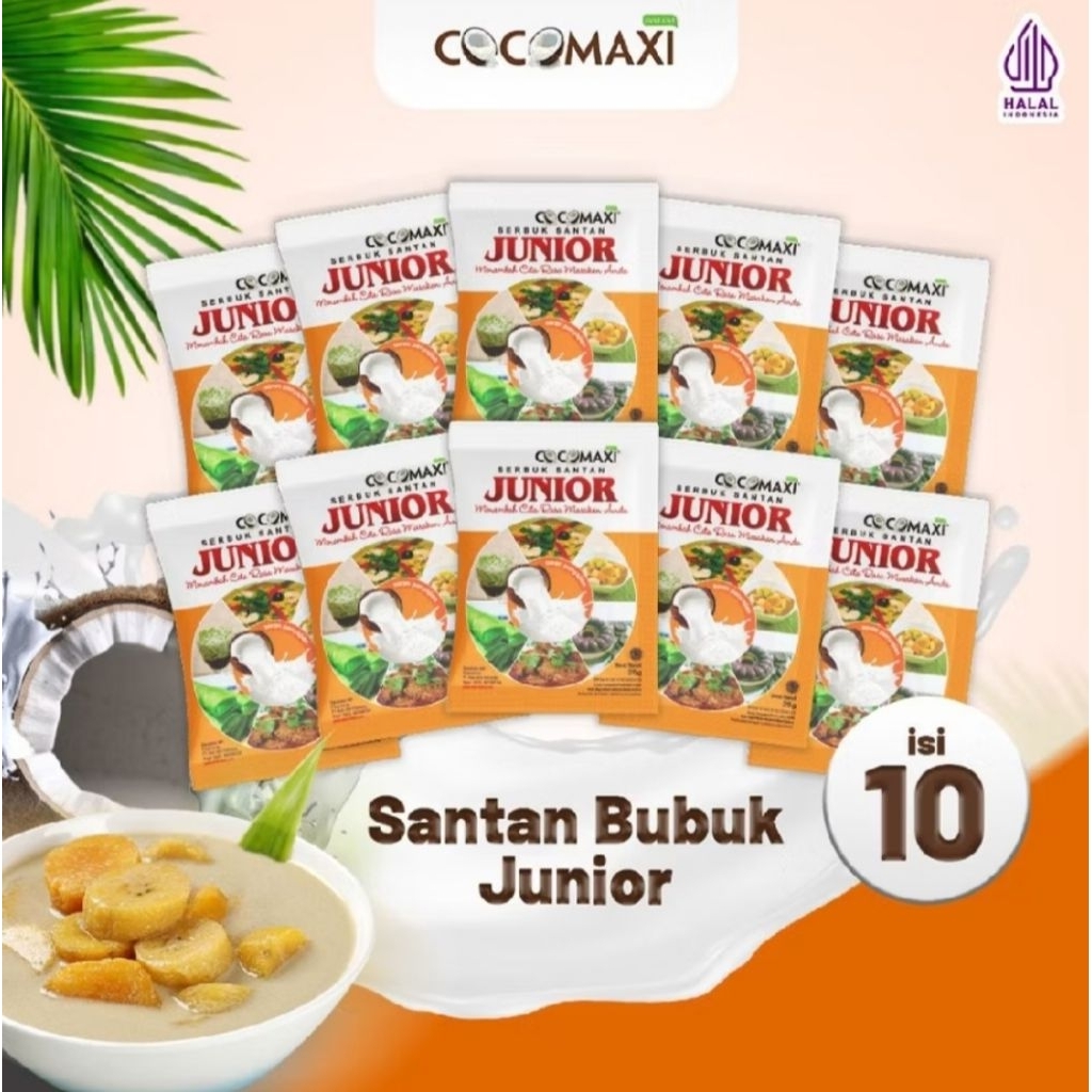 Cocomaxi Serbuk Santan Junior 1 renteng 10pcs / Santan Junior Bubuk 25gr 1 renceng 10 sachet