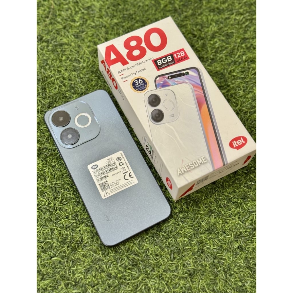 ITEL A80 4/128GB SECOND LENGKAP MULUS RESMI INDONESIA