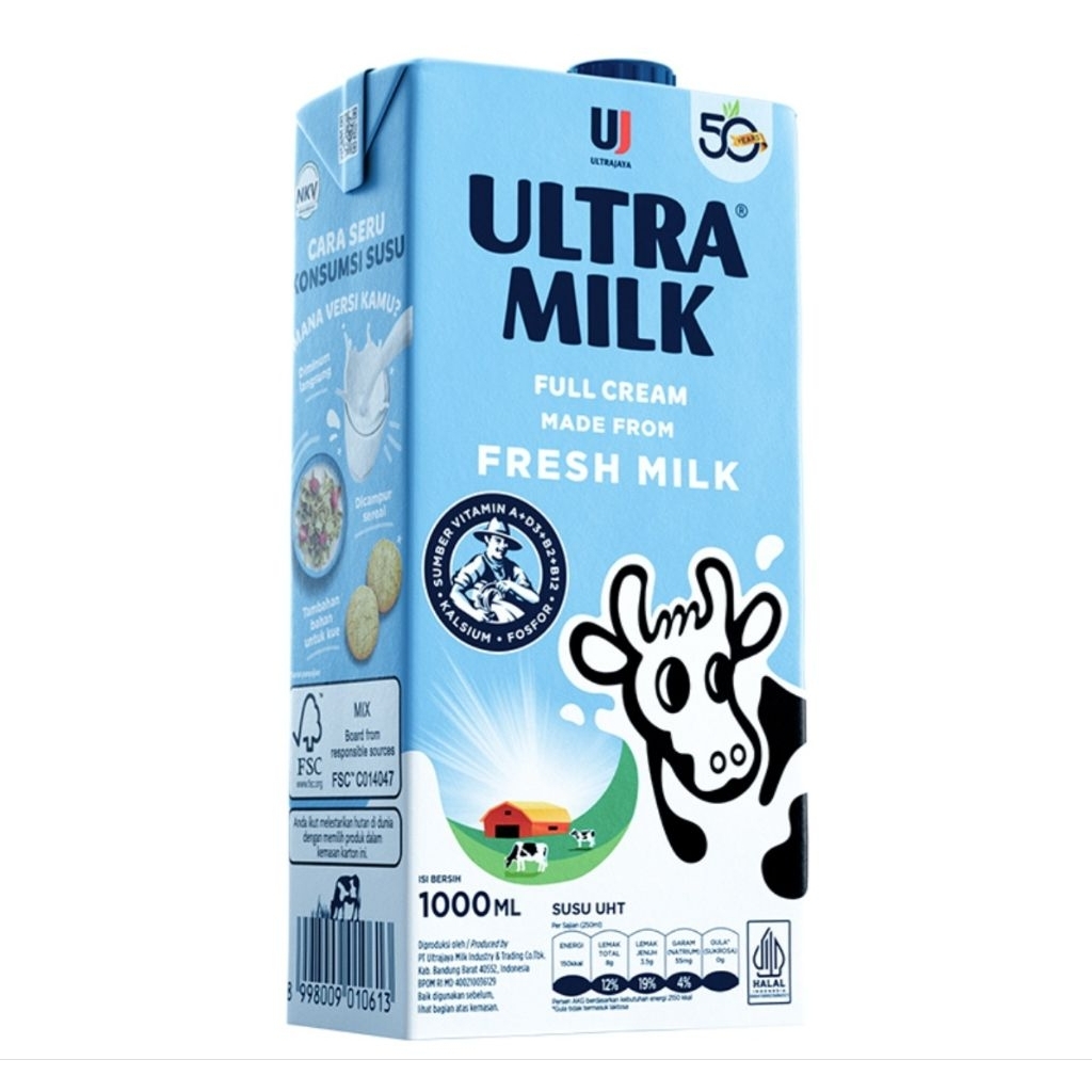 ULTRA MILK susu UHT Full Cream 1Liter