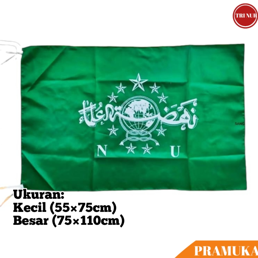 Bendera NU Sablon / Bendera NAHDLATUL ULAMA Sablon / Bendera NU Kecil Besar