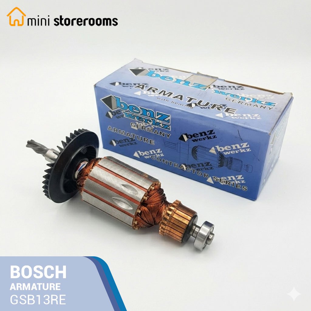 BENZ WERKZ Armature For Mesin Bor 13mm BOSCH GSB13RE / Angker Dinamo Bor Impact 13 mm GSB13 RE Short
