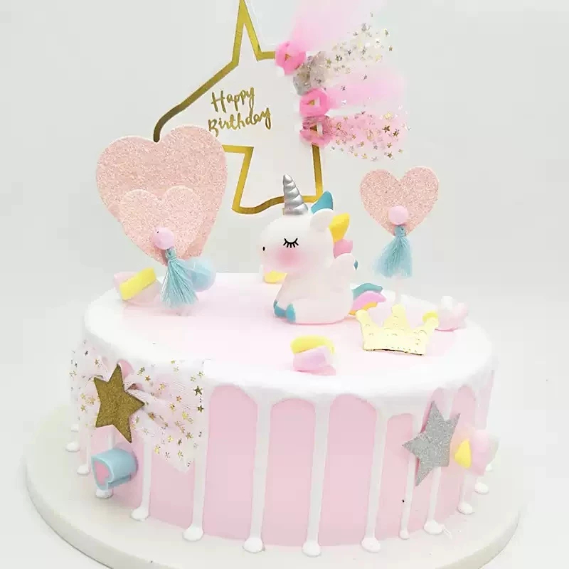 harga Hiasan Kue Ulang Tahun Unicorn / Topper Cake Unicorn / Kue Ulang Tahun Anak Murah Lengkap