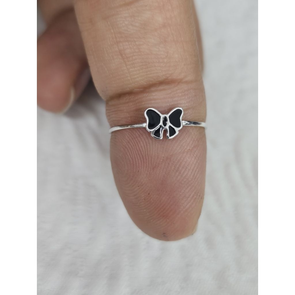 cincin kawatan pita tanpa mata hitam emas 75% 750 75 %