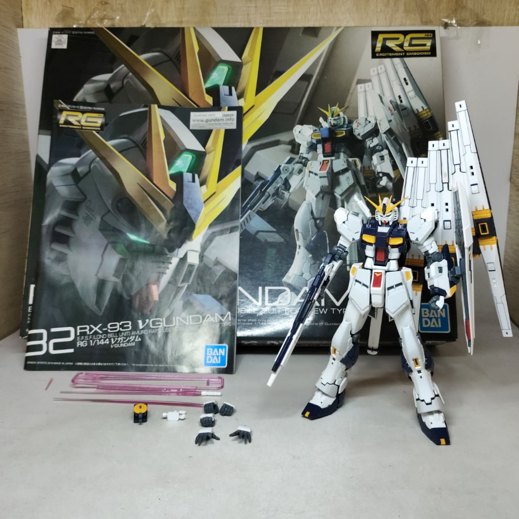 Bandai RG Nu / Gundam RX-93 V 1/144 2nd Sudah Rakit R286