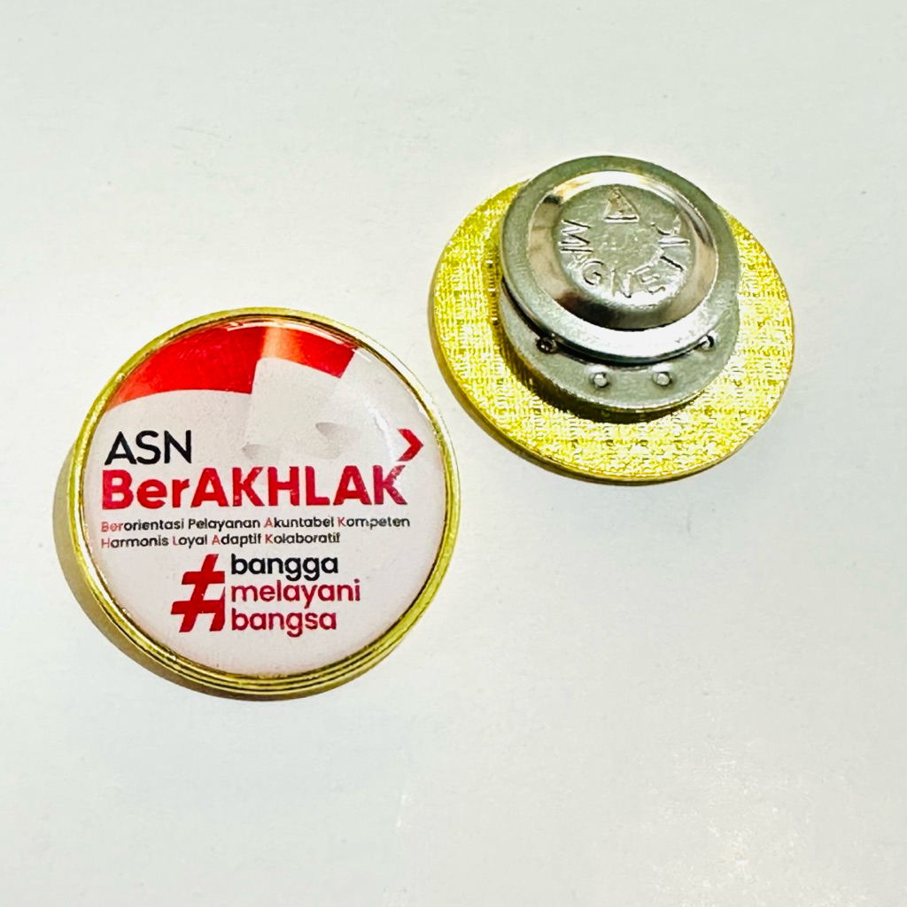 Pin ASN terbaru - Pin ASN Berakhlak magnet terbaru