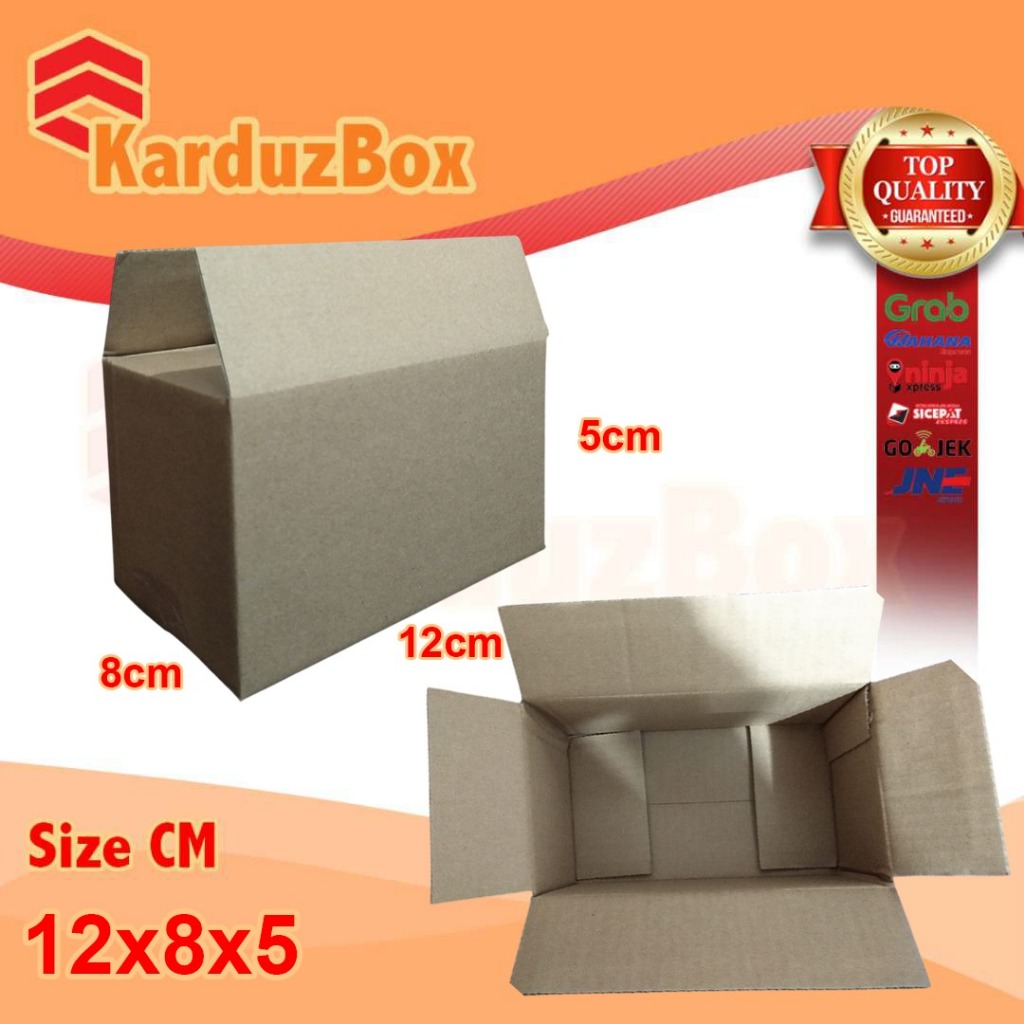 kardus box packing luar polos 12x8x5