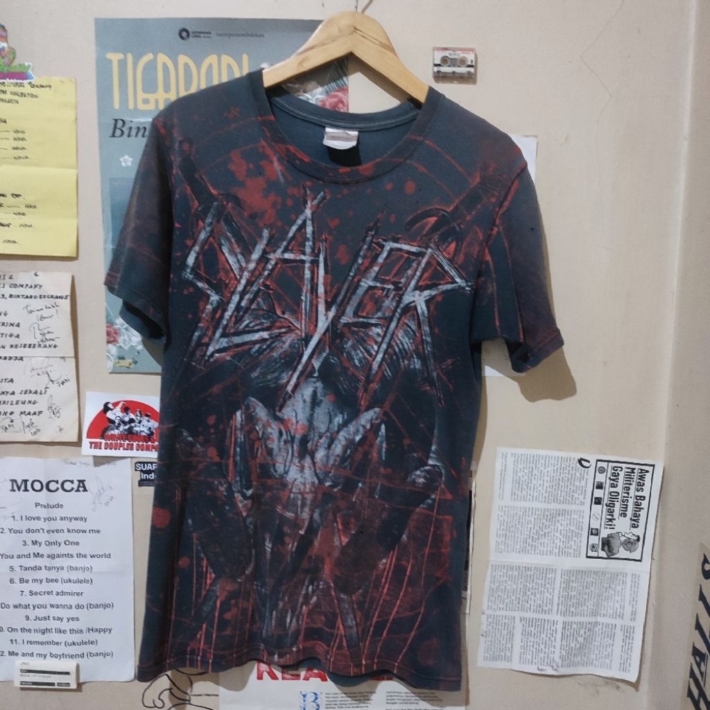 Kaos Band T-shirt Band Slayer - Mongo Goat AOP