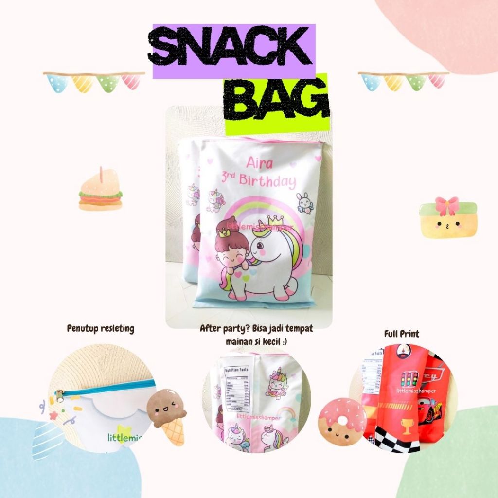 snack bag kantong tas karung santa jumbo kantong snack giant resleting souvenir ana