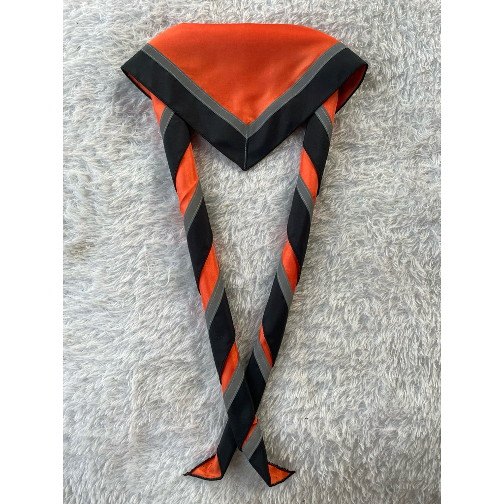 Scraf Pramuka Orange Lis Hitam