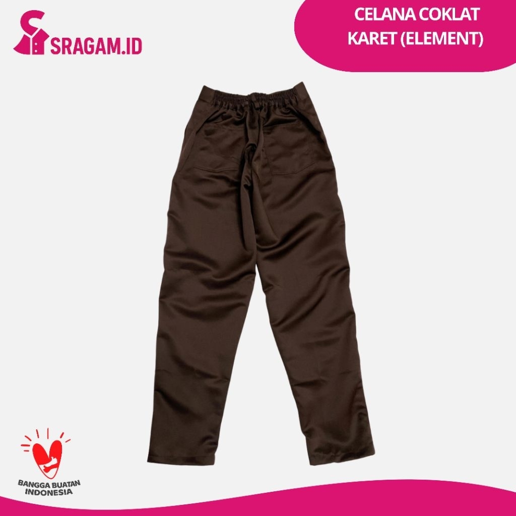 SRAGAM | Seragam Sekolah Celana Karet Coklat Element SD SMP SMA