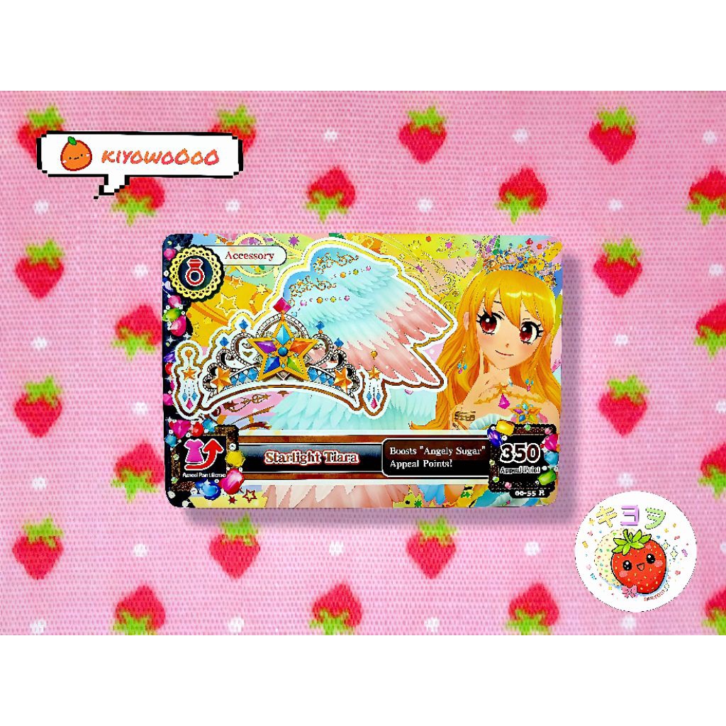 Kartu Aikatsu Acc Premium Ichigo Angely Sugar Starlight Tiara Vers Indo