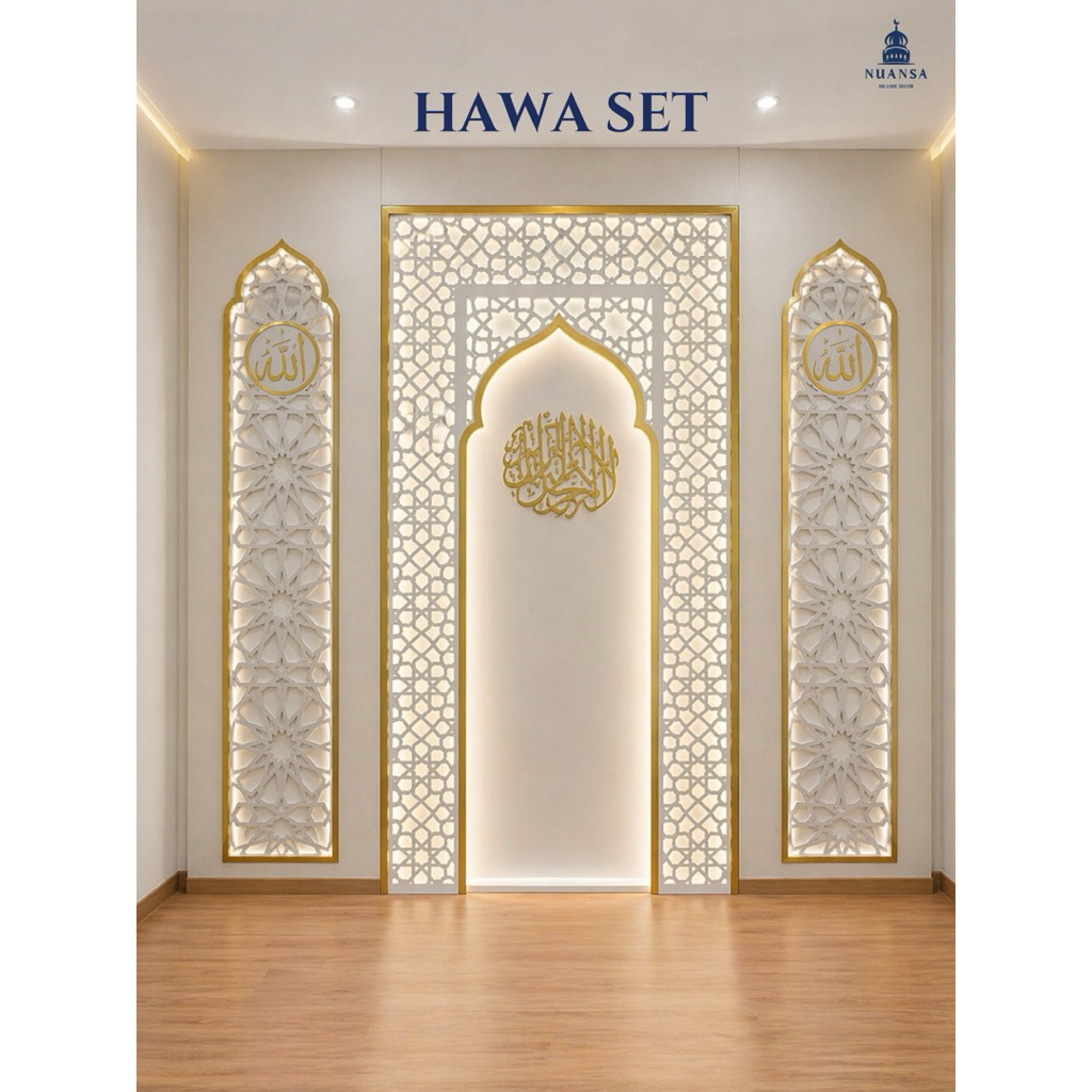 Dekorasi Mihrab Estetik Arah Kiblat Ibadah | HAWA SET