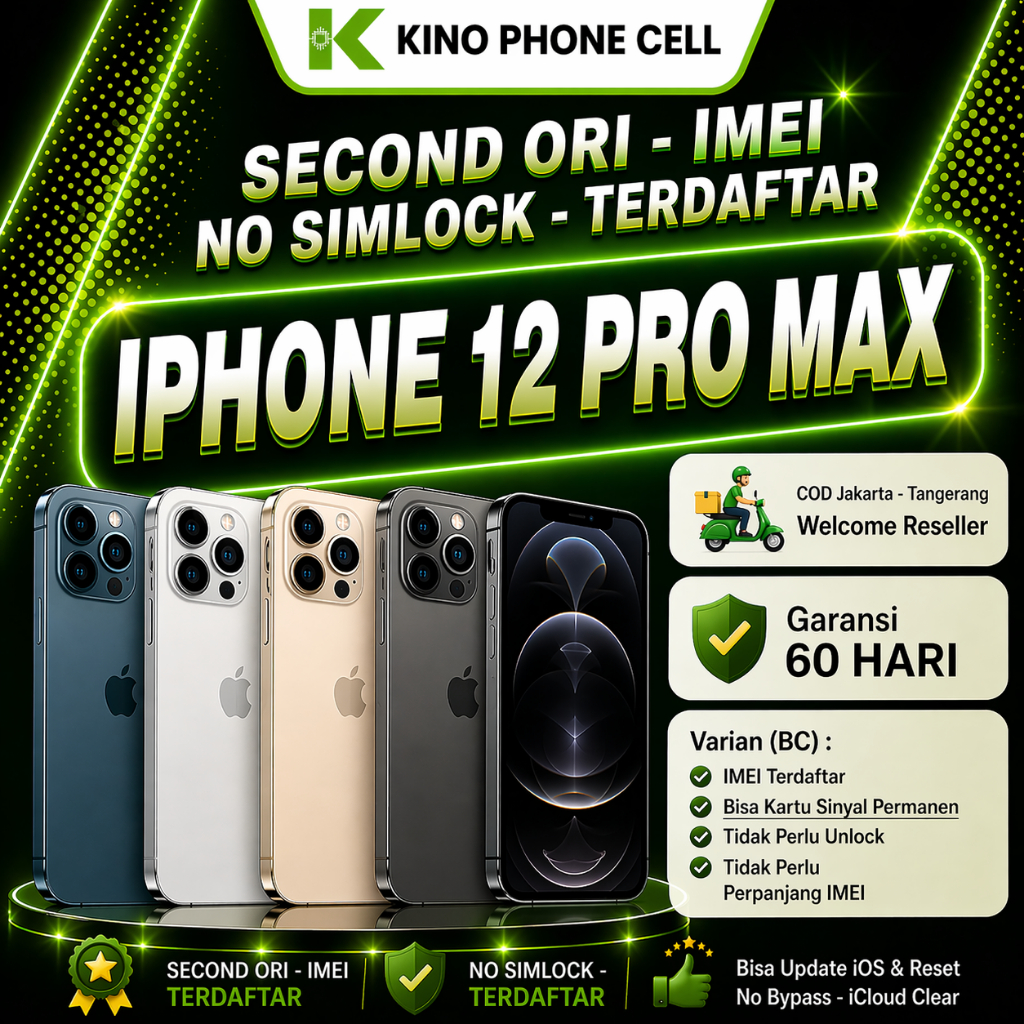 BC IPHONE 12 PRO MAX Beacukai & 12 PRO Sinyal Permanen 12 PRO Second 12 PROMAX 128GB 256GB 512GB kin