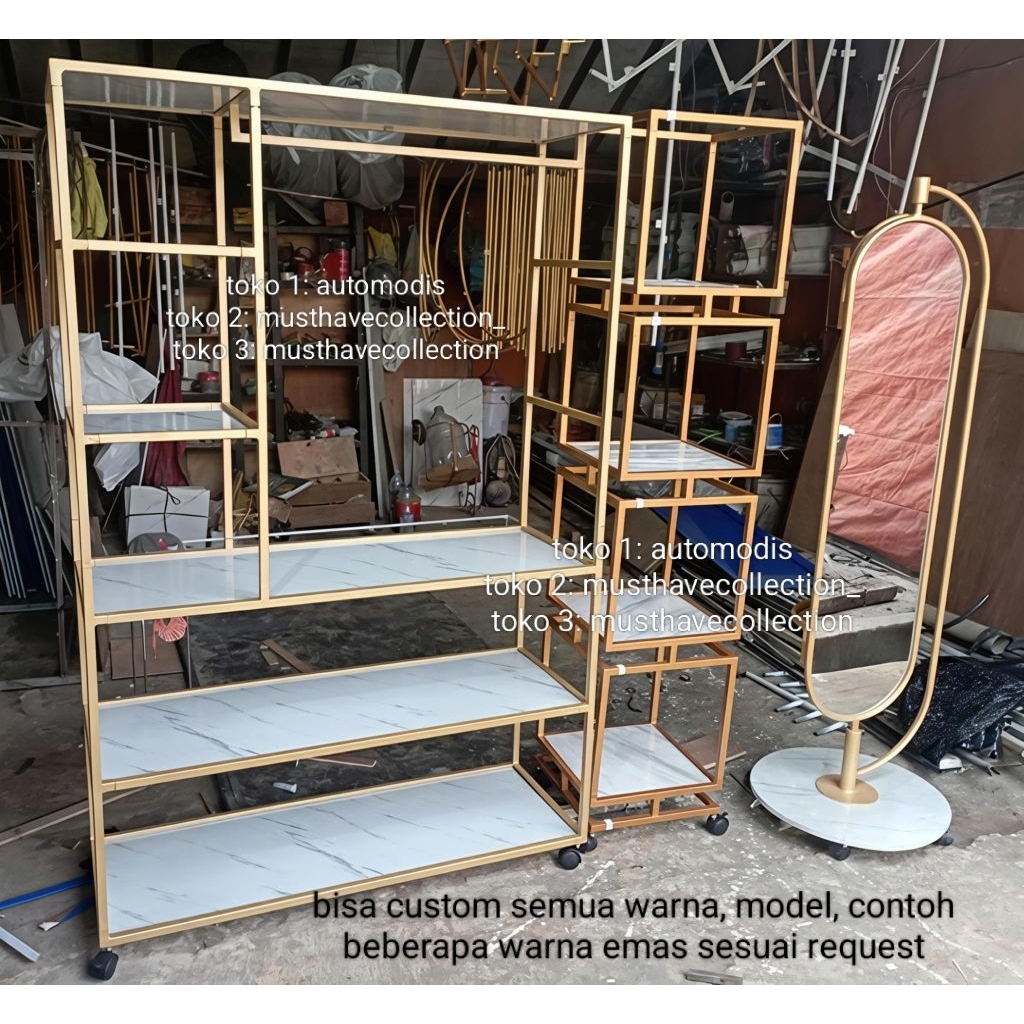 LEMARI PAKAIAN MEJA SETRIKA ALAS SETRIKA MEJA LAUNDRY RAK KABINET TOKO ETALASE FURNITURE MINIALIS IN